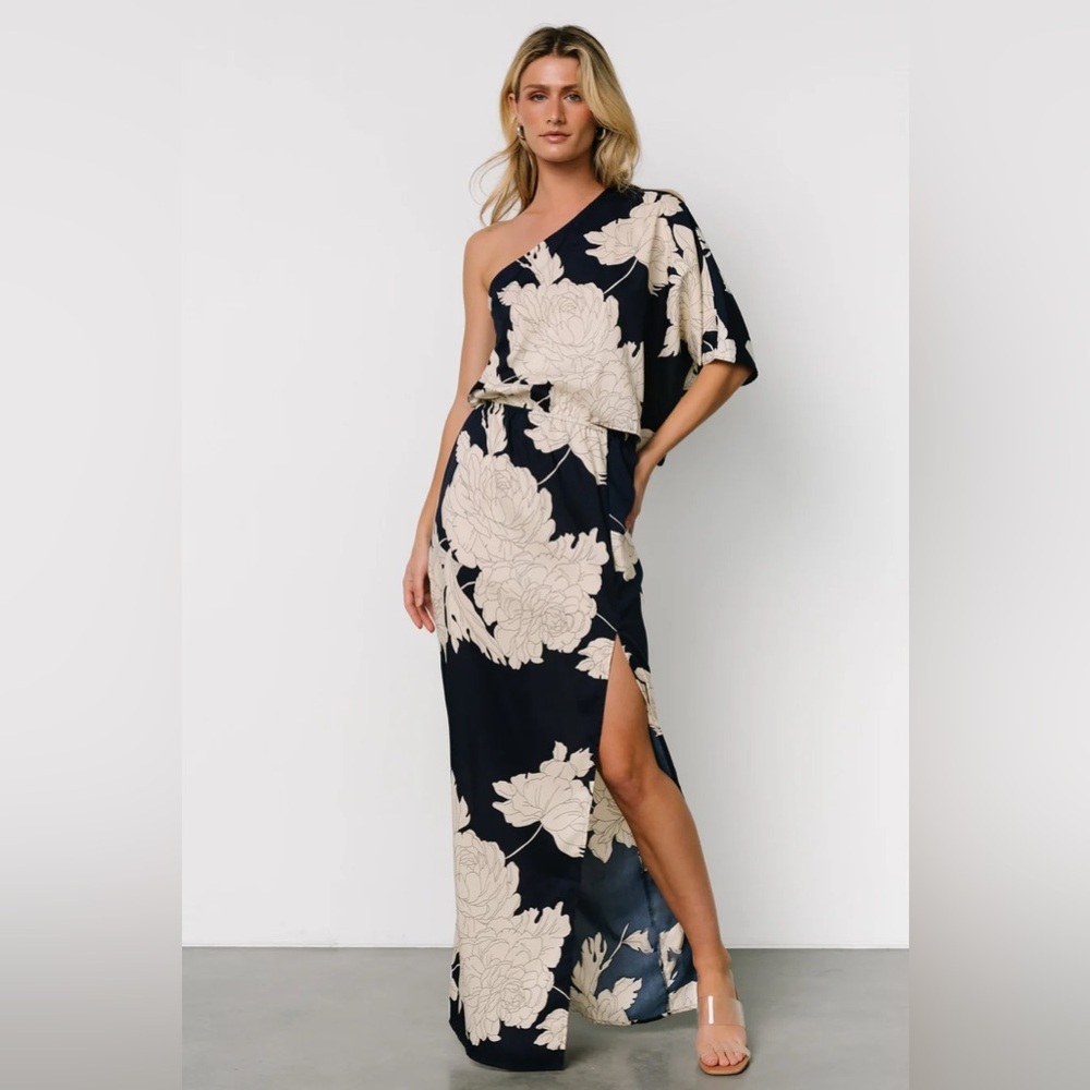Baltic Born Halston maxi dress navy/cream